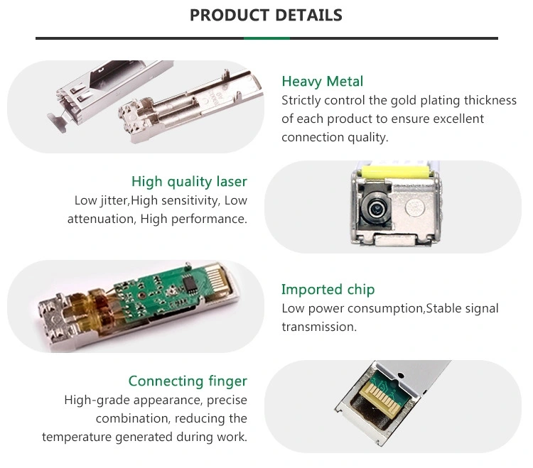 Generic Compatible 1000base-Bx Bidi SFP Sc Connector1550nm-Tx/1310nm-Rx 20km Dom SFP Module